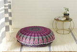 Hemsi-77 Floor Pillow Cover Decorative Mandala Pillow Sham Camel Indian Bohemian Ottoman Poufs Cover Pom Pom Pillow Cases Outdoor Cushion Cover