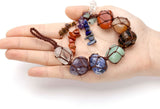 Top Plaza 7 Chakra Gemstones Reiki Healing Crystals Hanging Ornament Home Indoor Decoration for Good Luck,Yoga Meditation,Protection