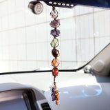 Top Plaza 7 Chakra Gemstones Reiki Healing Crystals Hanging Ornament Home Indoor Decoration for Good Luck,Yoga Meditation,Protection