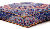 Krati Exports Indian Floor Pillow Cushion Covers in Mandala Design