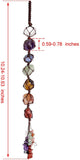 Top Plaza 7 Chakra Gemstones Reiki Healing Crystals Hanging Ornament Home Indoor Decoration for Good Luck,Yoga Meditation,Protection